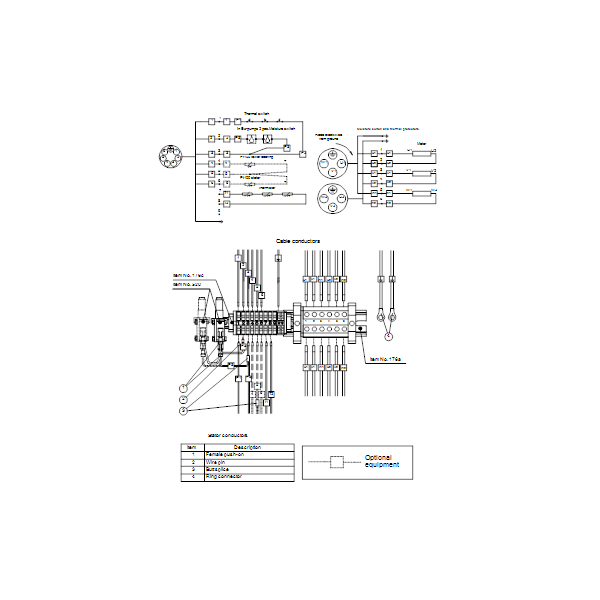 Погружной канализационный насос Grundfos S2.110.200.1600.4.70M.C.441.Q.N.D.511 артикул 96811856 – схема подключения